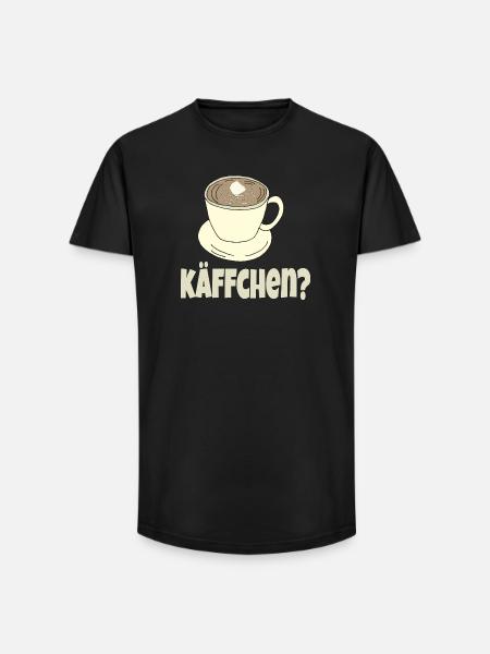 Coffee cup Kaeffchen - Long Fit Men's T-Shirt - black