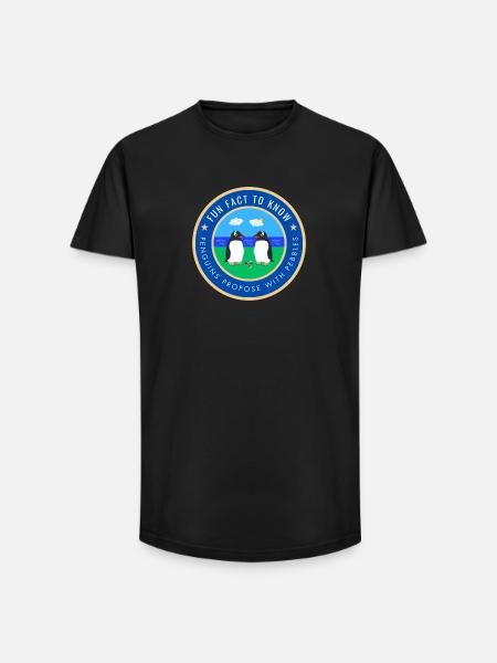 Penguins propose with pebbles - Long Fit Men's T-Shirt - black