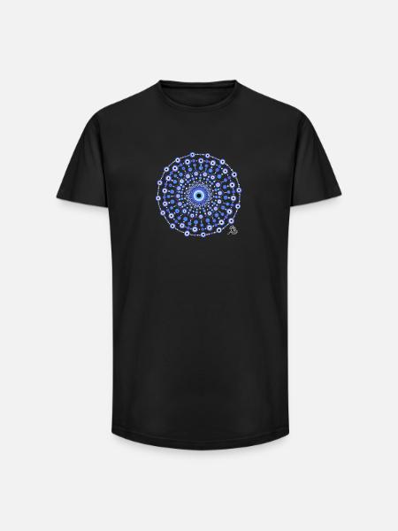 Mandala Schutz - Long Fit Männer T-Shirt - Schwarz