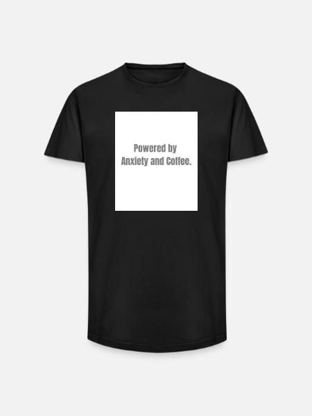 Anxiety + Coffee – Survival Combo - Long Fit Men's T-Shirt - black