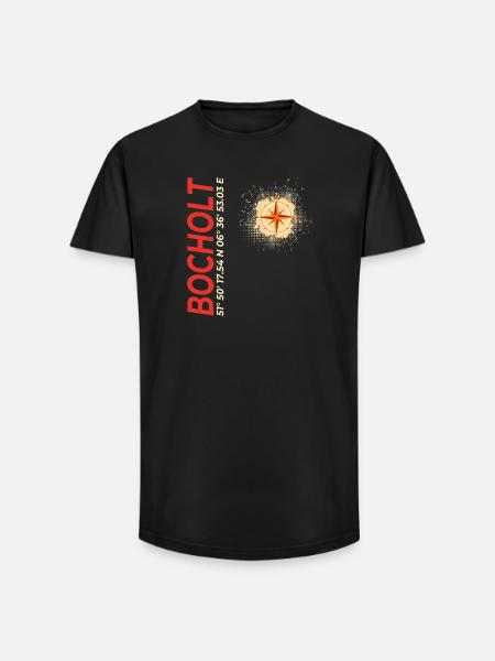 Bocholt - Long Fit Männer T-Shirt - Schwarz