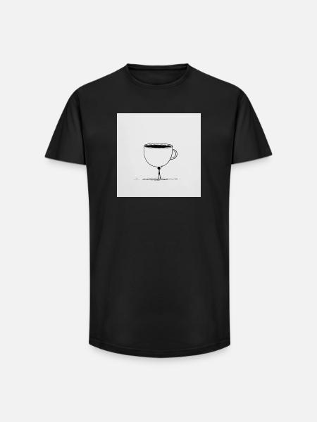 Kaffee? Nur in Eimern, bitte! - Long Fit Männer T-Shirt - Schwarz