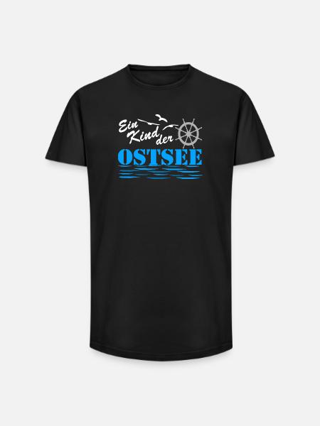 Ostsee Kind Nautik Logo - Long Fit Männer T-Shirt - Schwarz