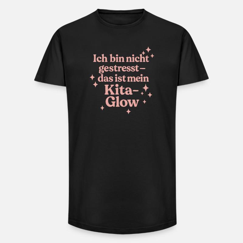 Ich bin nicht gestresst... (rosa) - Long Fit Männer T-Shirt - Schwarz