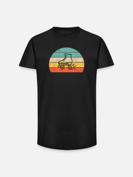 Rollschuh Sirt bunt - Long Fit Männer T-Shirt - Schwarz