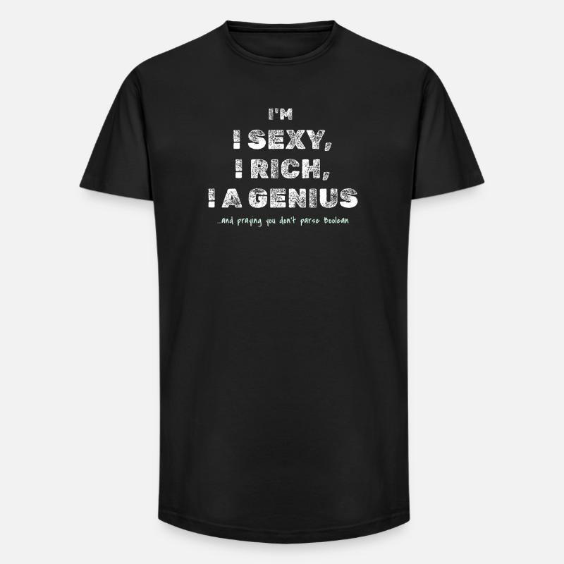 Boolescher Witz – Lustiges Dev-T-Shirt - Long Fit Männer T-Shirt - Schwarz