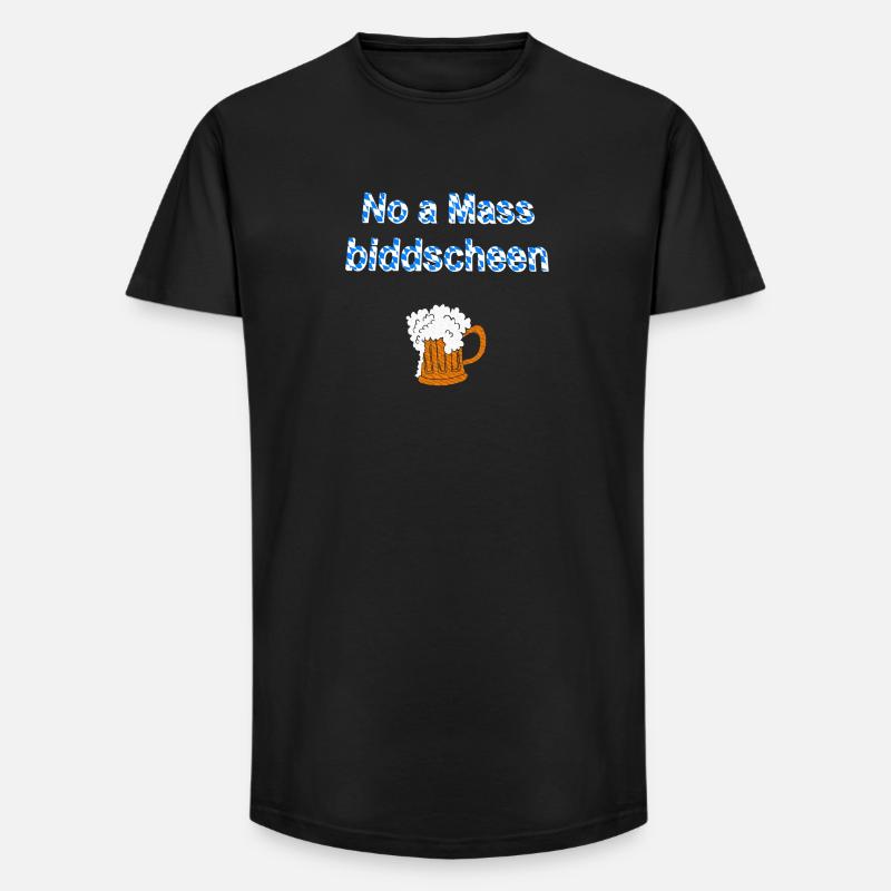 no a mass, bierglas, feste - Long Fit Männer T-Shirt - Schwarz