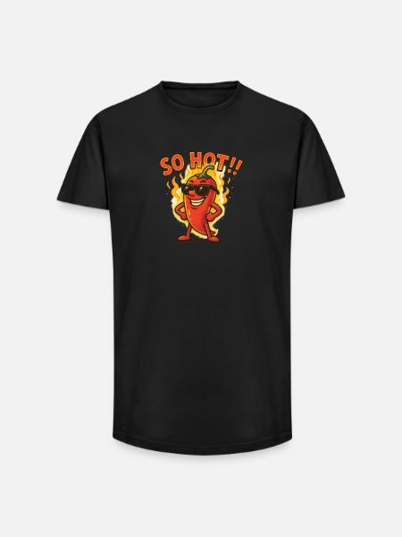 So Hot!! – Spicy Chili Attitude - Long Fit Men's T-Shirt - black