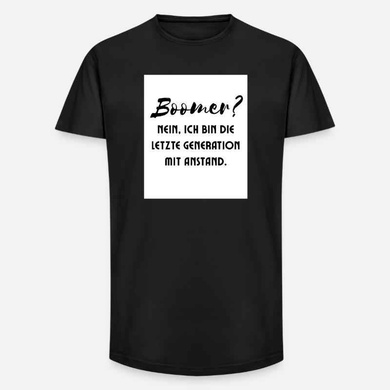 Generation mit Stil Spruch - Long Fit Männer T-Shirt - Schwarz
