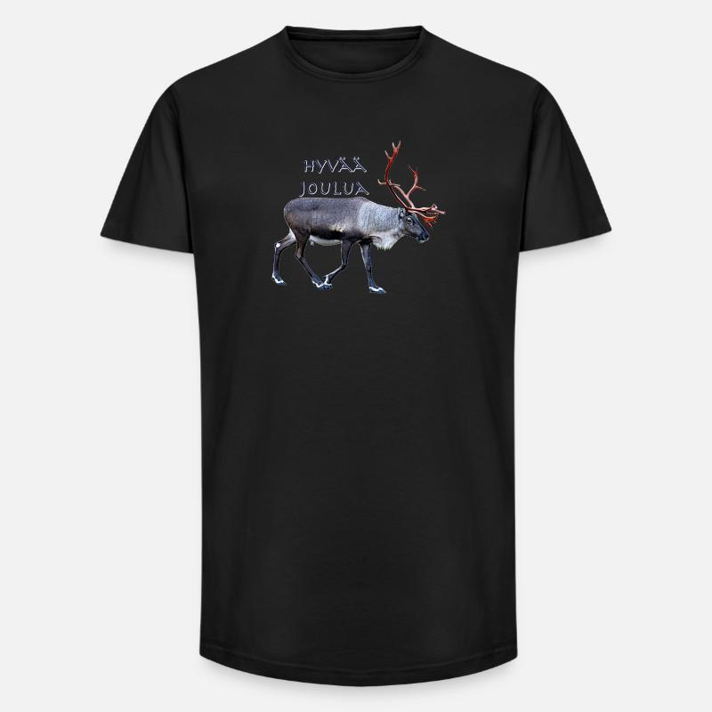 Hyvaa Joulua - Long Fit Männer T-Shirt - Schwarz