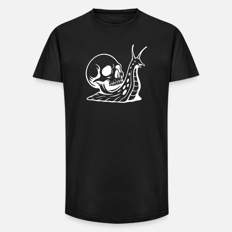 Gothic Skull with Serpent Design - Long Fit Men's T-Shirt - black