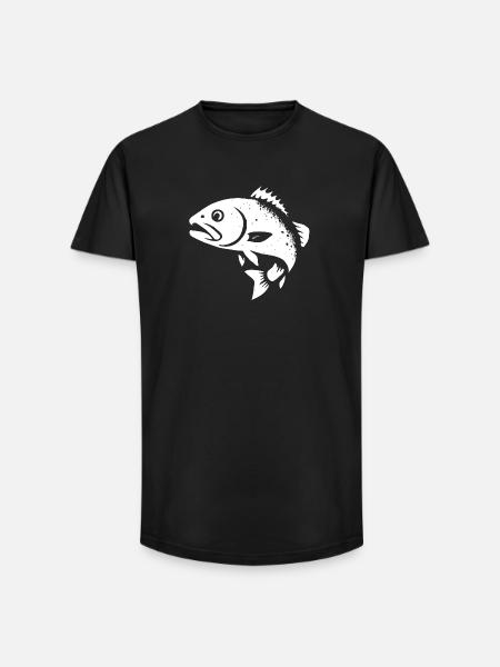Zander and perch - Long Fit Men's T-Shirt - black