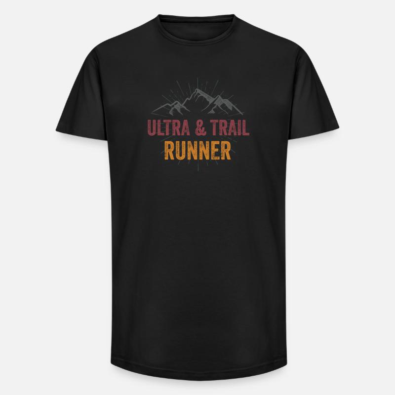Ultra & Trail Runner - Long Fit Männer T-Shirt - Schwarz