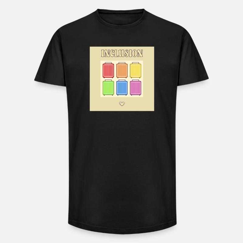 Inclusion Diversit Pride Fiert Suitcase - Long Fit Men's T-Shirt - black