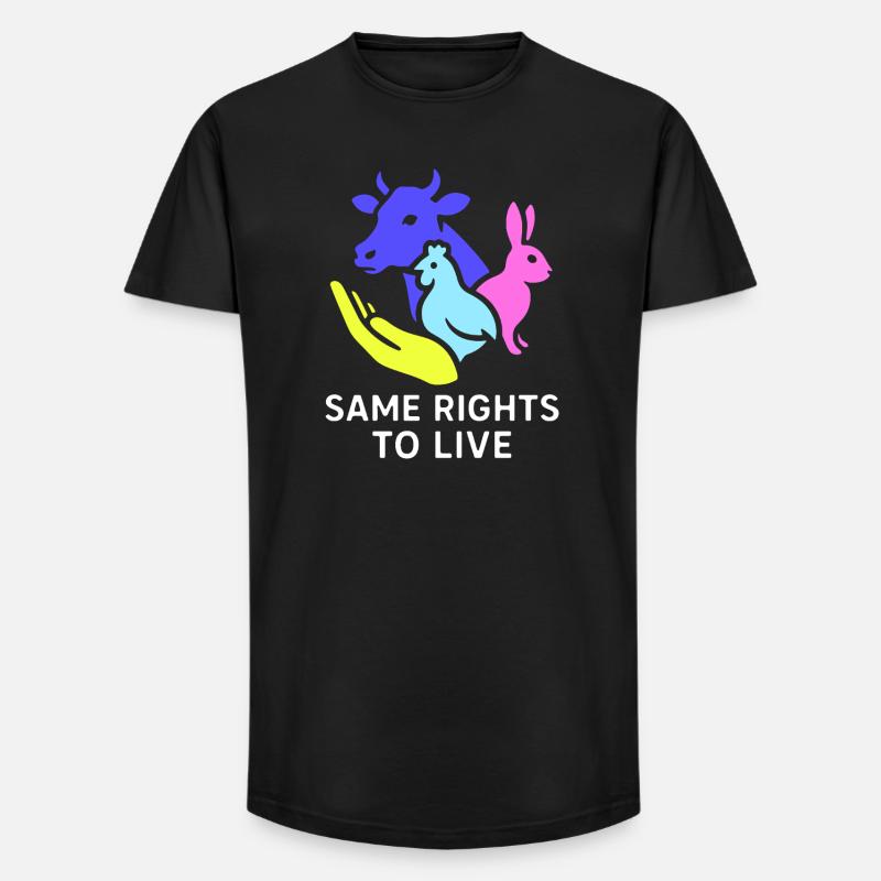 same rights to live - Long Fit Men's T-Shirt - black