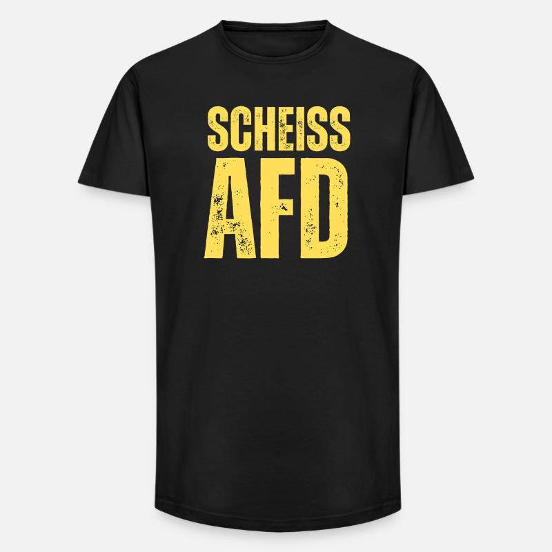 Scheiss AFD - Long Fit Männer T-Shirt - Schwarz
