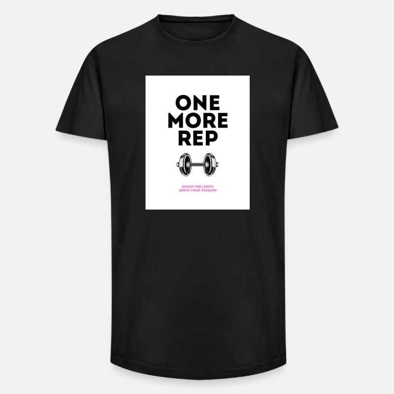 Gym Motivation Noch ein Wiederholungsdesign - Long Fit Männer T-Shirt - Schwarz