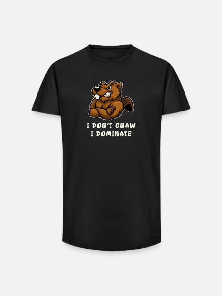 I don't nibble, I dominate - Long Fit Men's T-Shirt - black