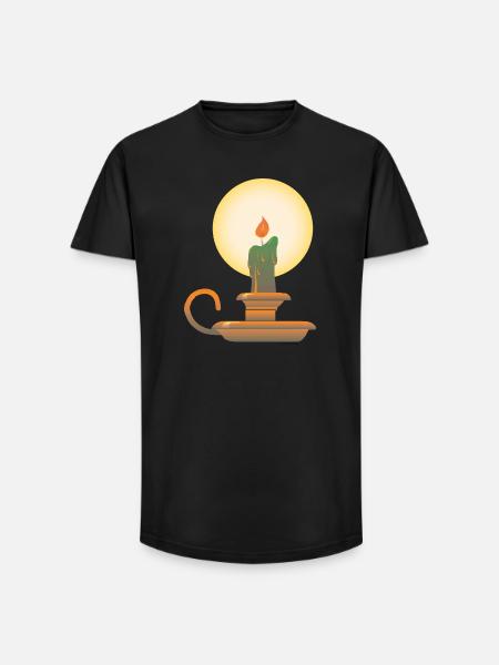 Candlestick | candlestick public Domain graphic - Long Fit Men's T-Shirt - black