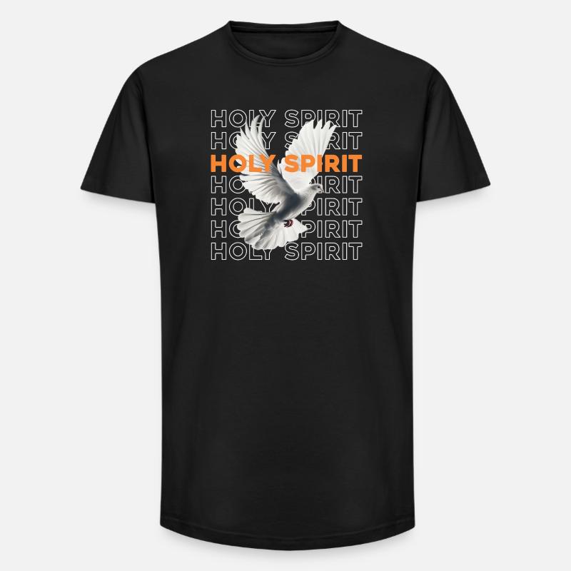 Taube des Heiligen Geistes - Long Fit Männer T-Shirt - Schwarz