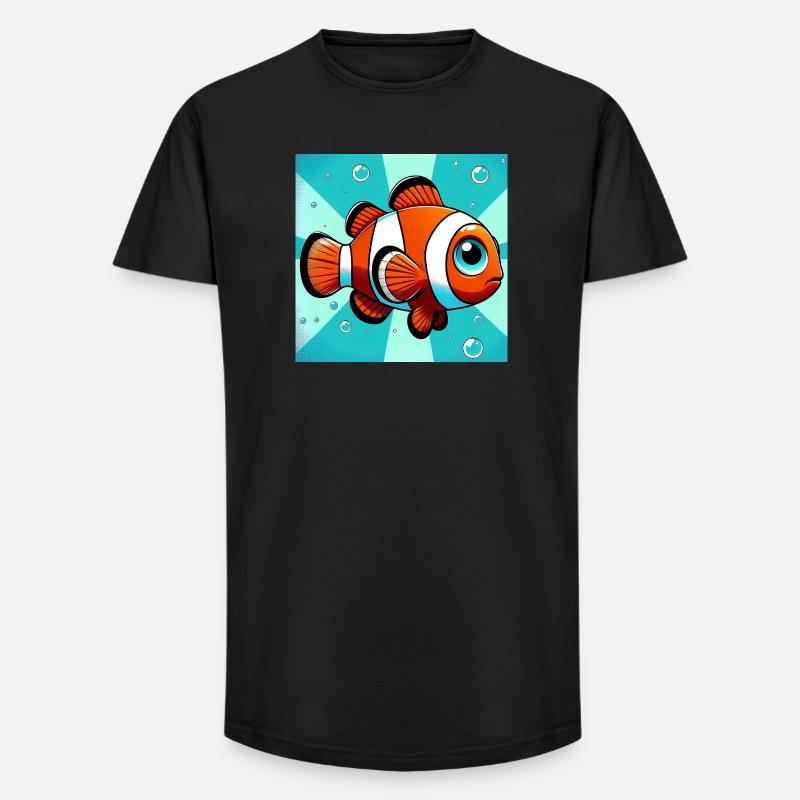 Clownfisch - Long Fit Männer T-Shirt - Schwarz