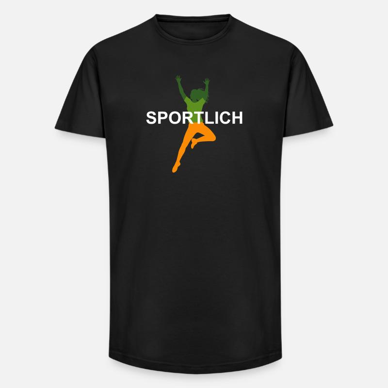 Conception de saut athlétique vive - T-shirt coupe longue homme - noir