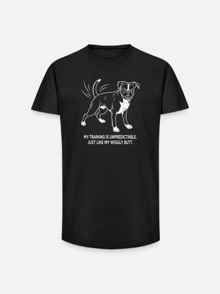 Unpredictable training and wobbly buttocks - Long Fit Men's T-Shirt - black