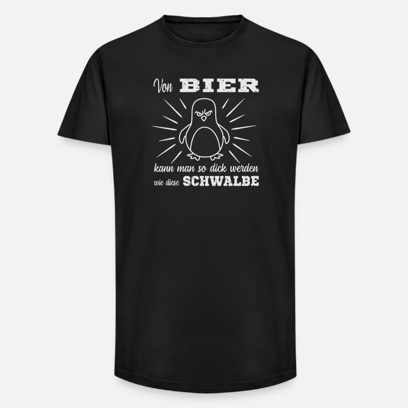 Bier Spruch - Long Fit Männer T-Shirt - Schwarz