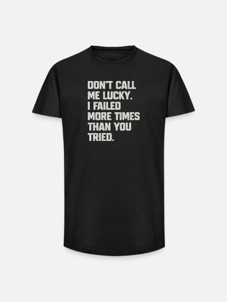 Citation Motivation Résistante - T-shirt coupe longue homme - noir