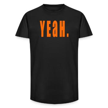 Yes - Long Fit Men's T-Shirt - black - Front - AI Model Male 185 light (185cm)