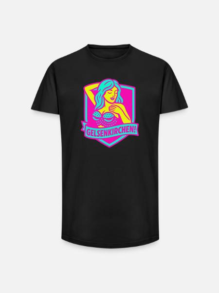 Gelsenkirchen Superstar in pink - Long Fit Men's T-Shirt - black