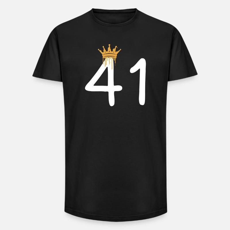 Königliche Graffiti-Nummer 41 - Long Fit Männer T-Shirt - Schwarz