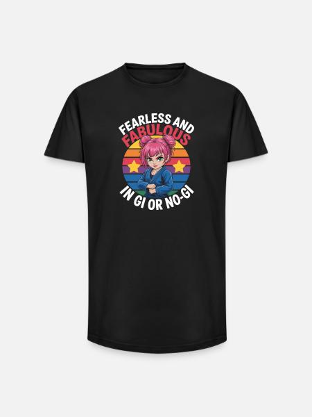 Illustration de combattante courageuse et fabuleuse - T-shirt coupe longue homme - noir