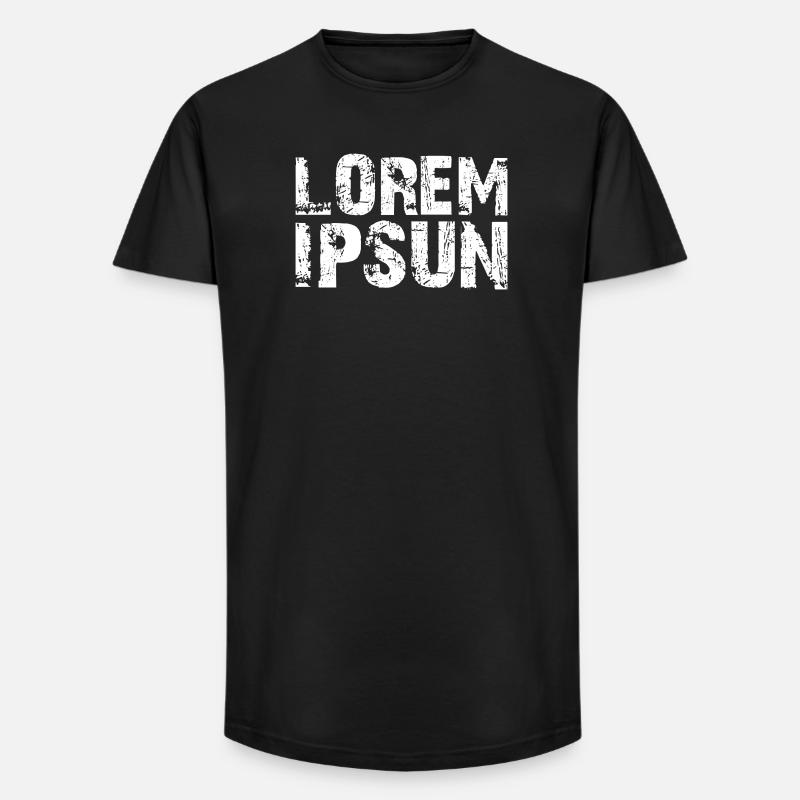 LOREM_IPSUN - Long Fit Männer T-Shirt - Schwarz