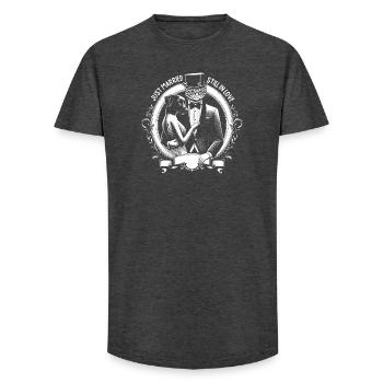 Skurriles Hochzeitstierpaar - Long Fit Männer T-Shirt - Anthrazit - Vorne - AI Model Male 185 light (185cm)