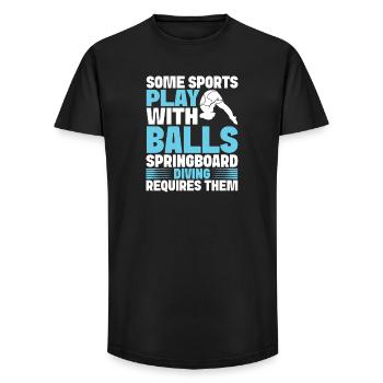 Diving diving board - Long Fit Men's T-Shirt - black - Front - AI Model Male 185 light (185cm)