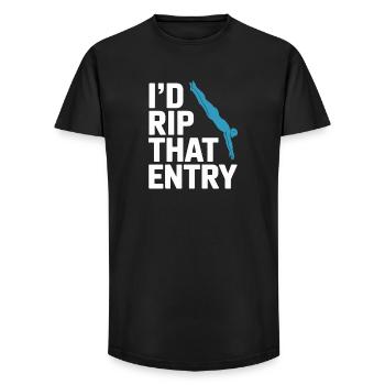 Diving diving board - Long Fit Men's T-Shirt - black - Front - AI Model Male 185 light (185cm)
