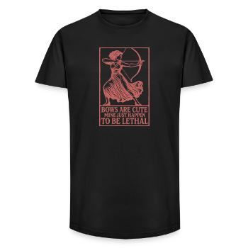 Bows Are Cute Mine Just Happen To Be Lethal Archer - Long Fit Men's T-Shirt - black - Front - AI Model Male 185 light (185cm)