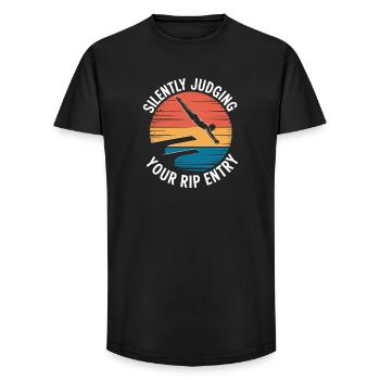 Diving diving board - Long Fit Men's T-Shirt - black - Front - AI Model Male 185 light (185cm)