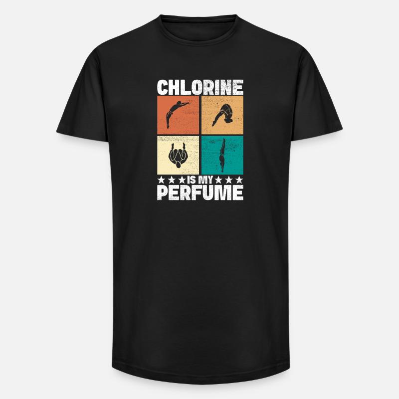 Kunstspringen Turmspringer Sprungbrett - Long Fit Männer T-Shirt - Schwarz