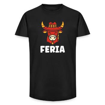Festive Oxhead with Chinese Hat - Long Fit Men's T-Shirt - black - Front - AI Model Male 185 light (185cm)