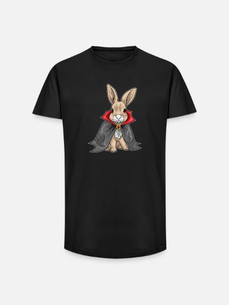 Bunny Halloween Vampire - Long Fit Men's T-Shirt - black