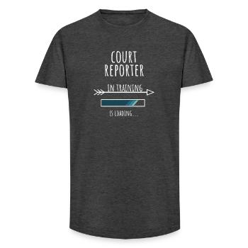 Court Reporter Geschenk Beruf Ausbildung - Long Fit Männer T-Shirt - Anthrazit - Vorne - AI Model Male 185 light (185cm)