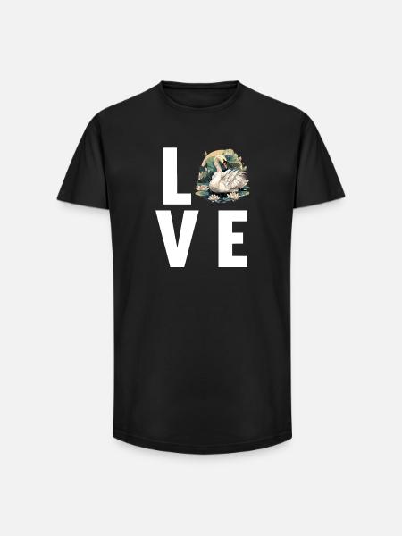 Swans Swan - Long Fit Men's T-Shirt - black
