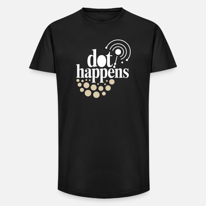 Dot Happens Morse Code Spaß - Long Fit Männer T-Shirt - Schwarz