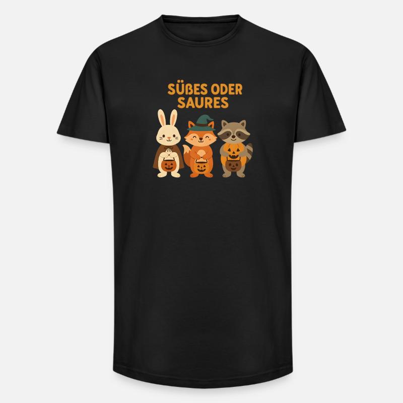 Süßes oder Saures - Waldtiere - Long Fit Männer T-Shirt - Schwarz