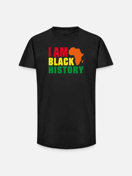 I am Black History - Long Fit Men's T-Shirt - black
