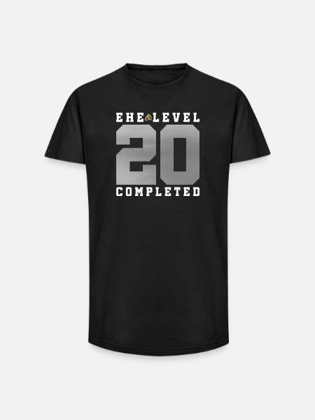 20th wedding anniversary - Long Fit Men's T-Shirt - black