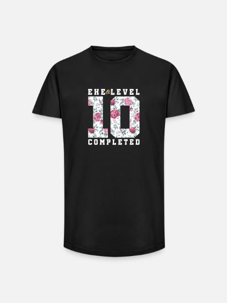 10th wedding anniversary - Long Fit Men's T-Shirt - black