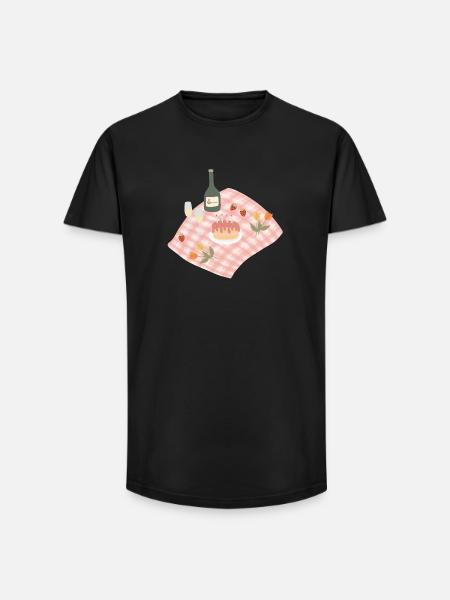 Feier Picknick Party Design - Long Fit Männer T-Shirt - Schwarz